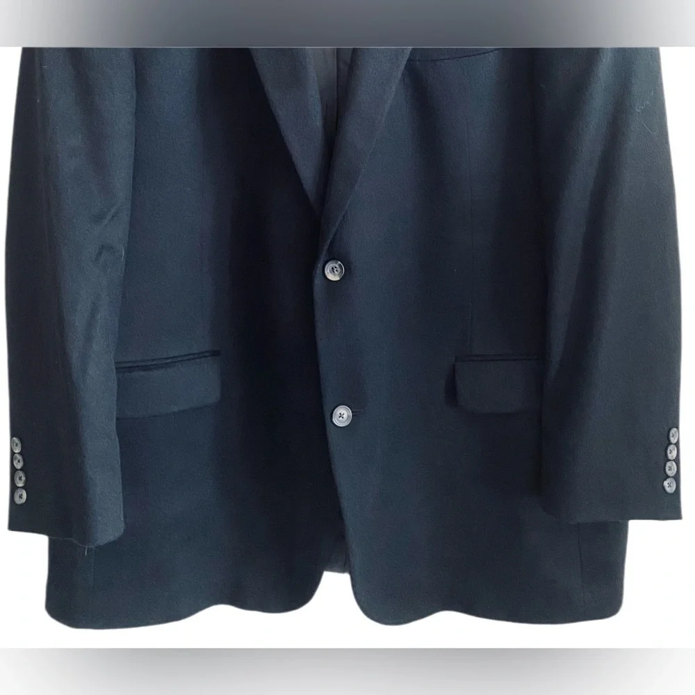BLACK BROWN 1826 LORD & TAYLOR 100% Cashmere Black Men’s Blazer Suit Jacket 48L